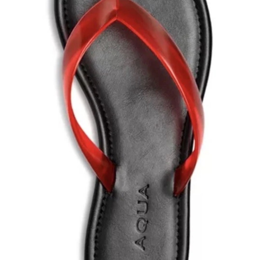 Aqua Women's Black and Red Sandals